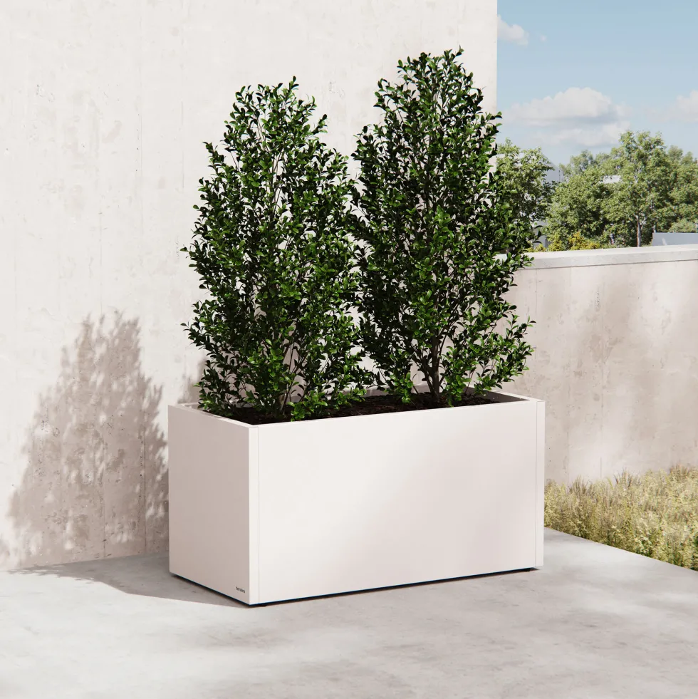 Herstera Metal Planter - Jardinera METAL PLANTER 50 blanco luna