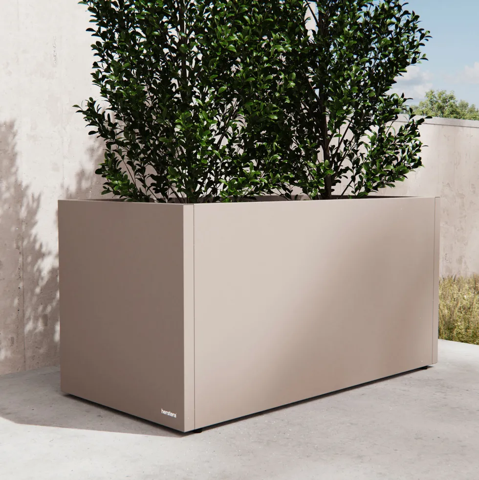 Herstera Metal Planter - Jardinera METAL PLANTER 50 taupe oscuro