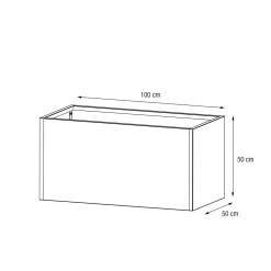 Herstera Metal Planter - Jardinera METAL PLANTER 50 antracita
