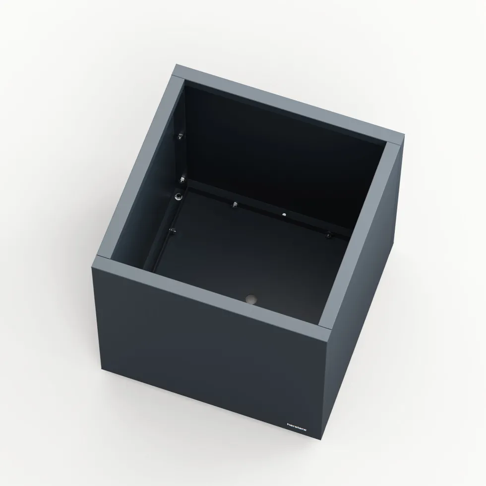 Herstera Metal Planter - Jardinera CUBE antracita