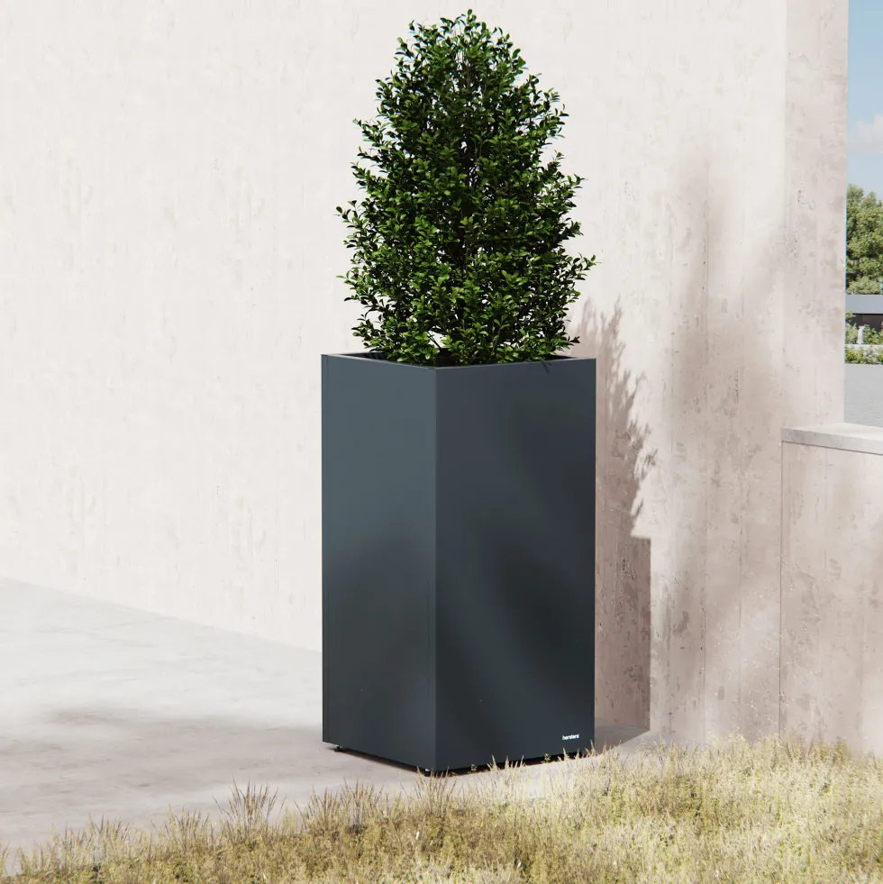 Herstera Metal Planter - Jardinera COLUMN antracita