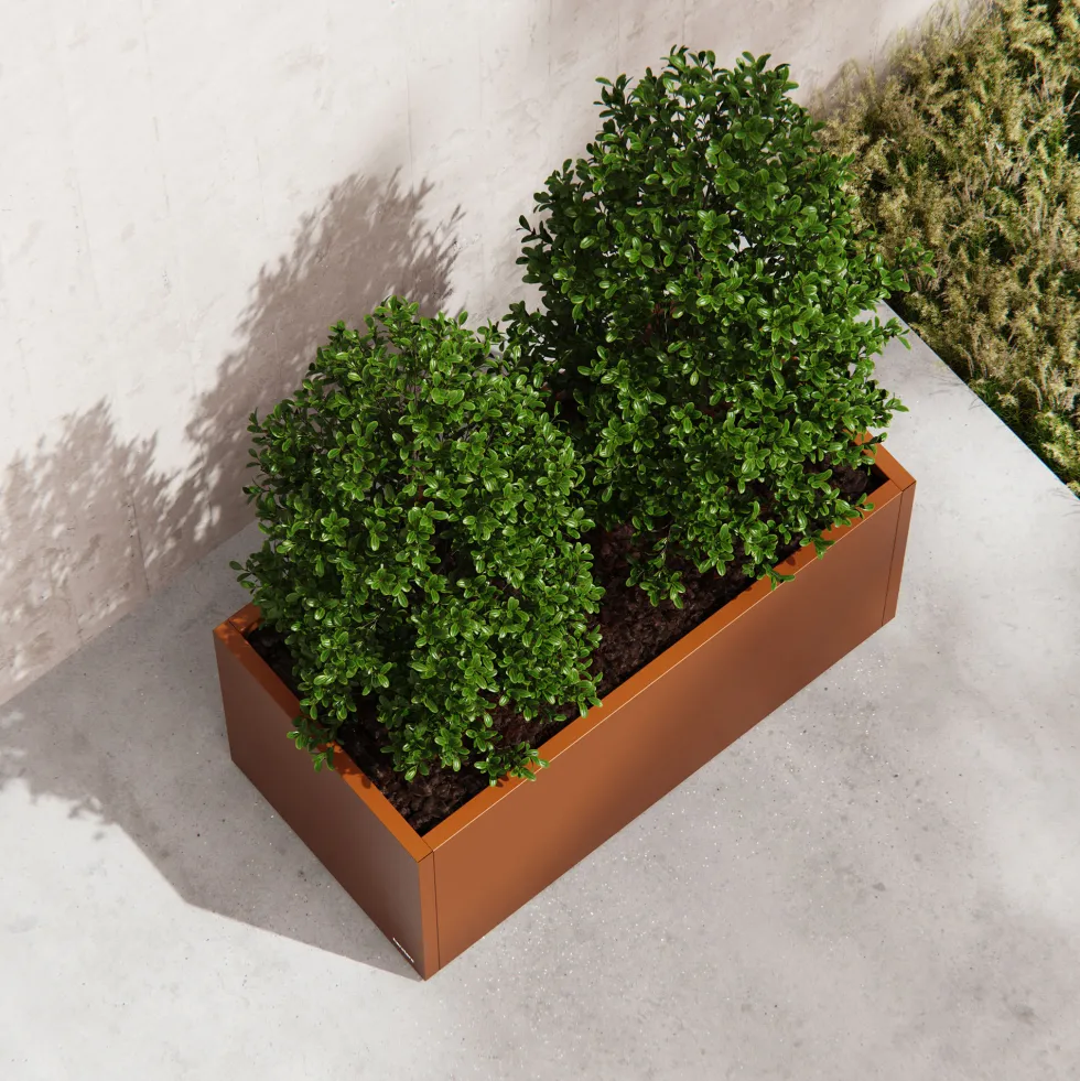 Herstera Metal Planter - Jardinera METAL PLANTER 50 antique rust