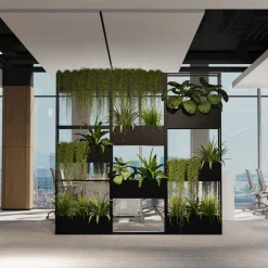 Herstera Metal Planter - Jardinera HUB negro