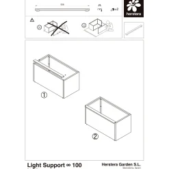 Herstera Metal Planter - Leds (soporte) antracita