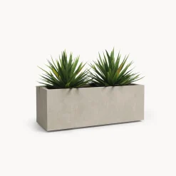 Jardinera de plástico Artevasi crema Sydney con reserva
