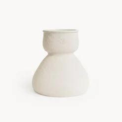 Jarrón Osiris de Cerámica Blanco Mate Ø21x24 cm