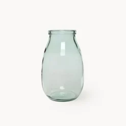 Jarrón Tarro de Cristal Reciclado Transparente Decoris Ø18x28 cm