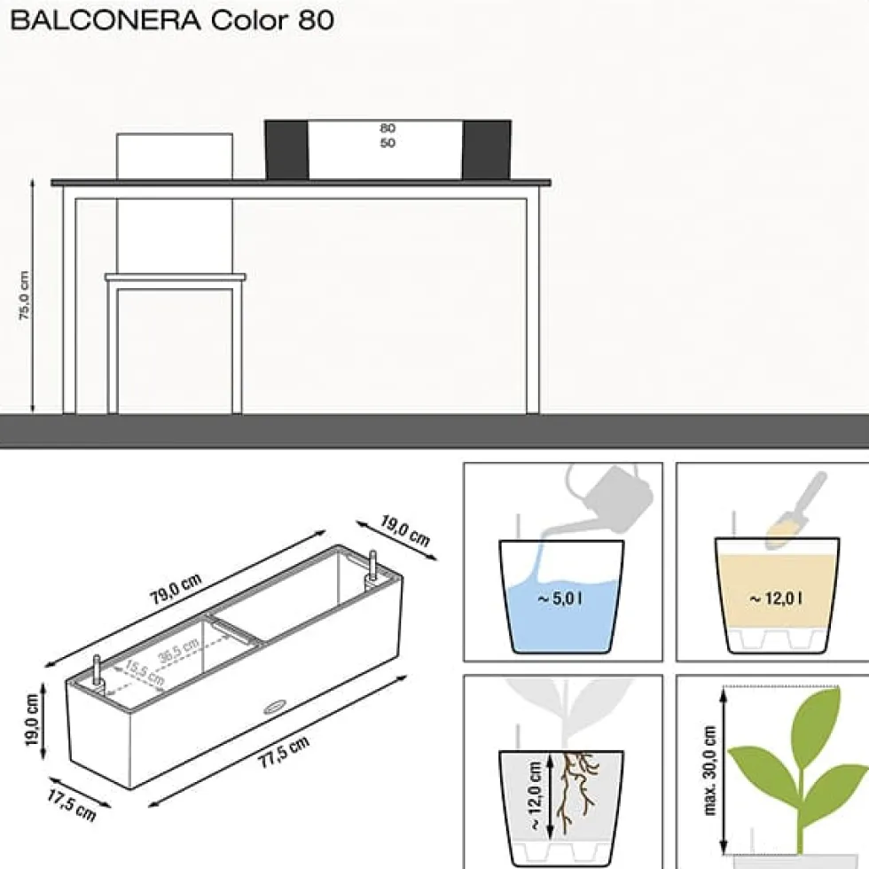 Maceta Autorriego Lechuza Balconera blanco