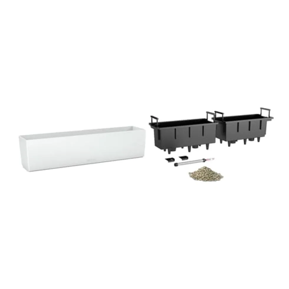 Maceta Autorriego Lechuza Balconera blanco