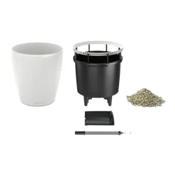 Maceta Autorriego Lechuza Clásico Premium antracita metal