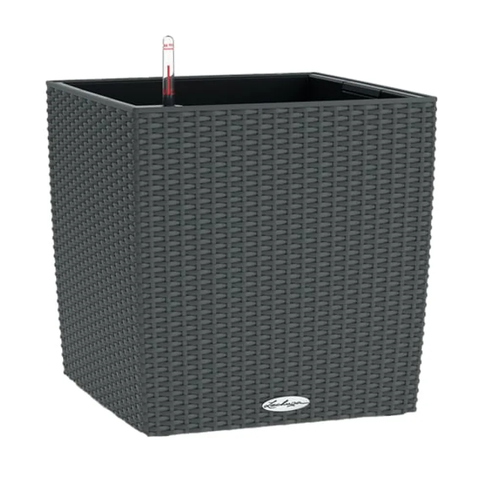 Maceta Autorriego Lechuza Cube Cottage granito