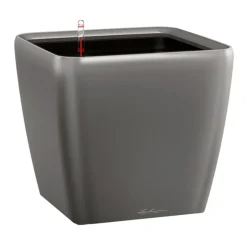 Maceta Autorriego Lechuza Quadro Premium antracita metal