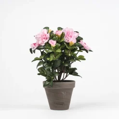 Maceta azalea rosa artificial 27cm