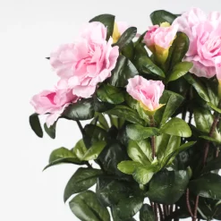 Maceta azalea rosa artificial 27cm