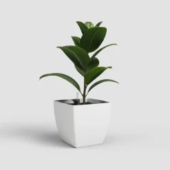 Maceta de autorriego Artevasi blanco mate Siena