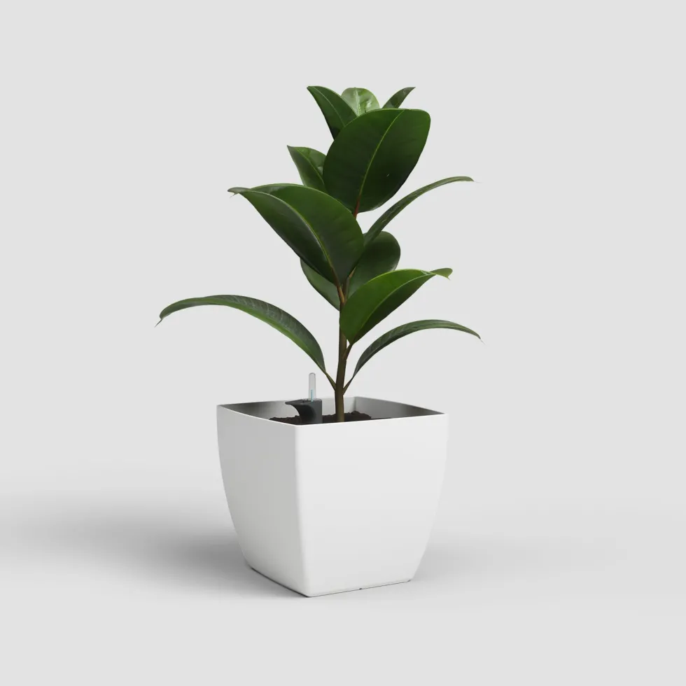 Maceta de autorriego Artevasi blanco mate Siena