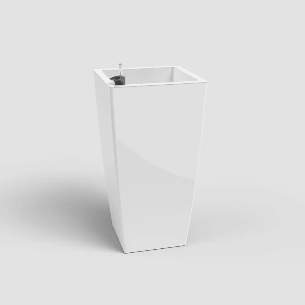 Maceta de autorriego Artevasi blanco Pisa