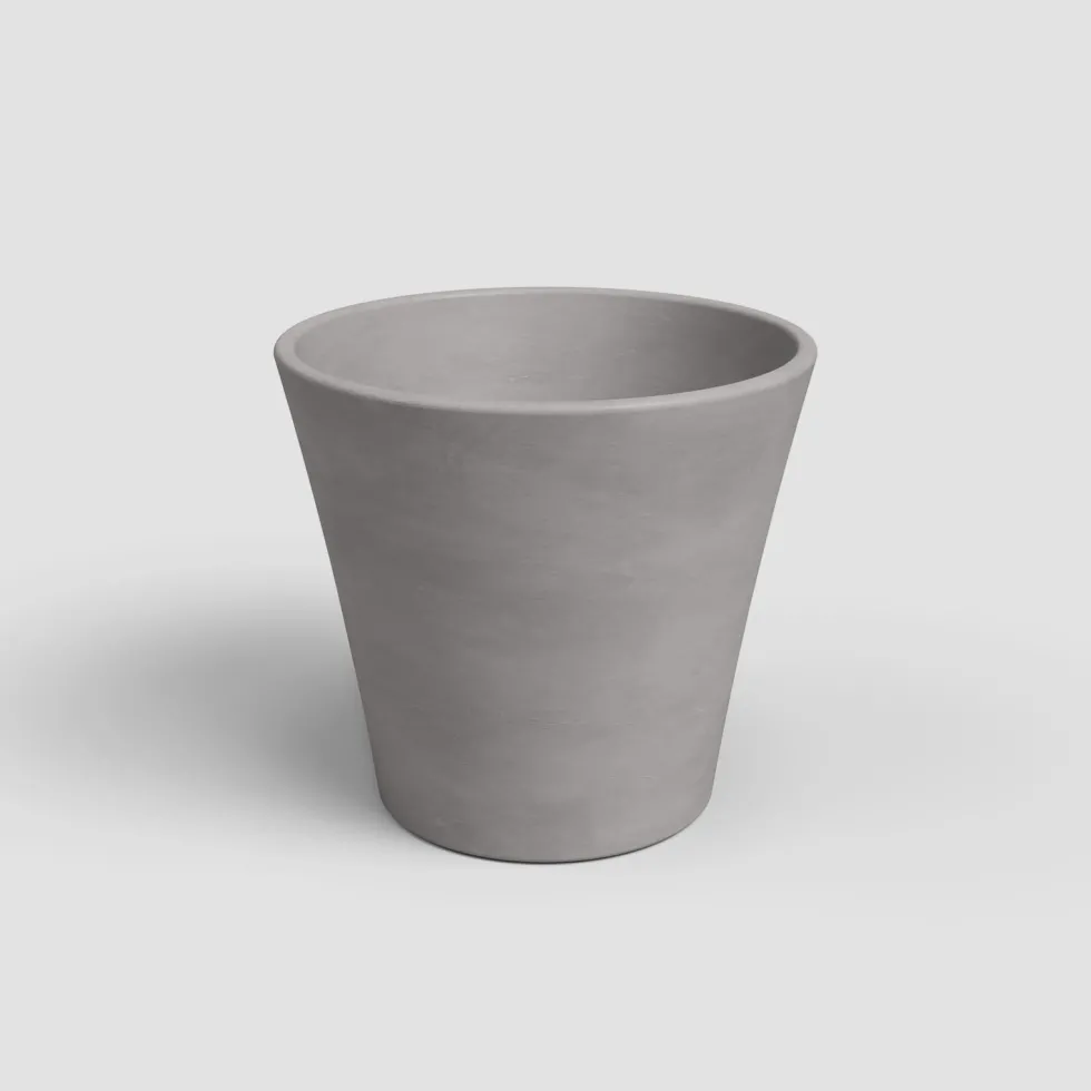 Maceta de barro Artevasi gris Manuel cónica