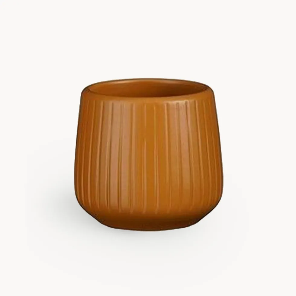 Maceta de Interior Mica Amber terracota