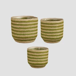 Maceta de Interior Mica Conway mimbre verde