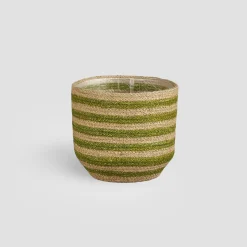 Maceta de Interior Mica Conway mimbre verde