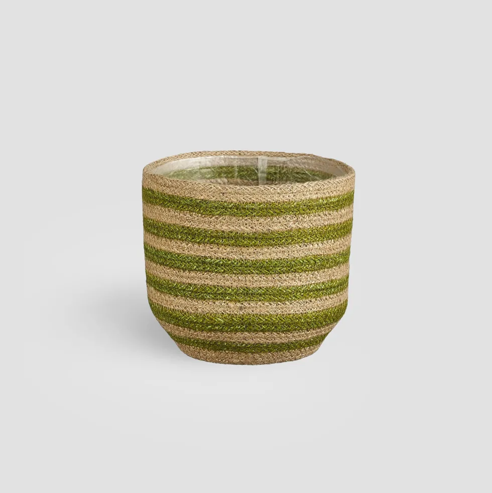 Maceta de Interior Mica Conway mimbre verde