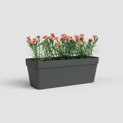 Maceta de plástico Artevasi antracita Capri jardinera