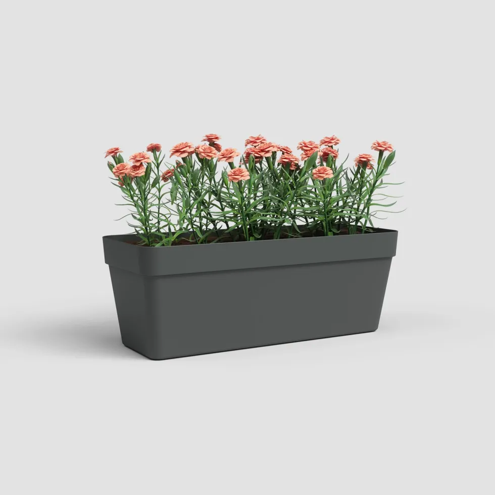 Maceta de plástico Artevasi antracita Capri jardinera