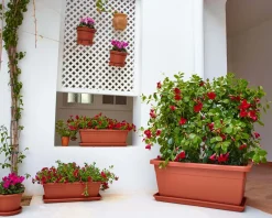 Maceta de plástico Artevasi antracita Venezia jardinera