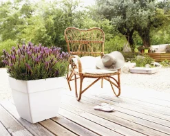 Maceta de plástico Artevasi blanca Capri cuadrada