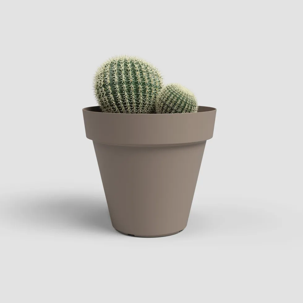 Maceta de plástico Artevasi taupe Capri redonda