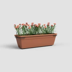 Maceta de plástico Artevasi terracota Venezia jardinera con soporte y reserva