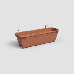 Maceta de plástico Artevasi terracota Venezia jardinera con soporte y reserva
