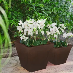 Maceta de Resina Clavel Bronce - New Garden