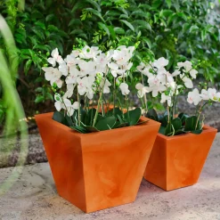 Maceta de Resina Clavel Terracota - New Garden