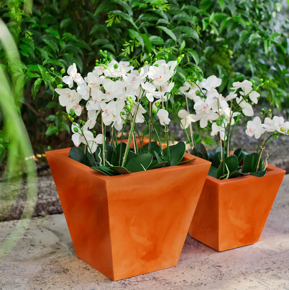 Maceta de Resina Clavel Terracota - New Garden