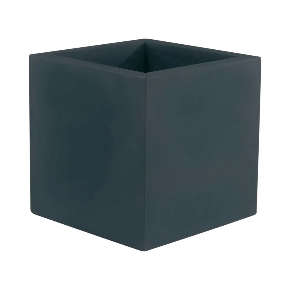 Maceta de Resina Fang Antracita Cubo - Vondom