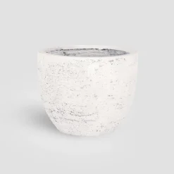 Maceta Discom Travertino blanca (Campana)