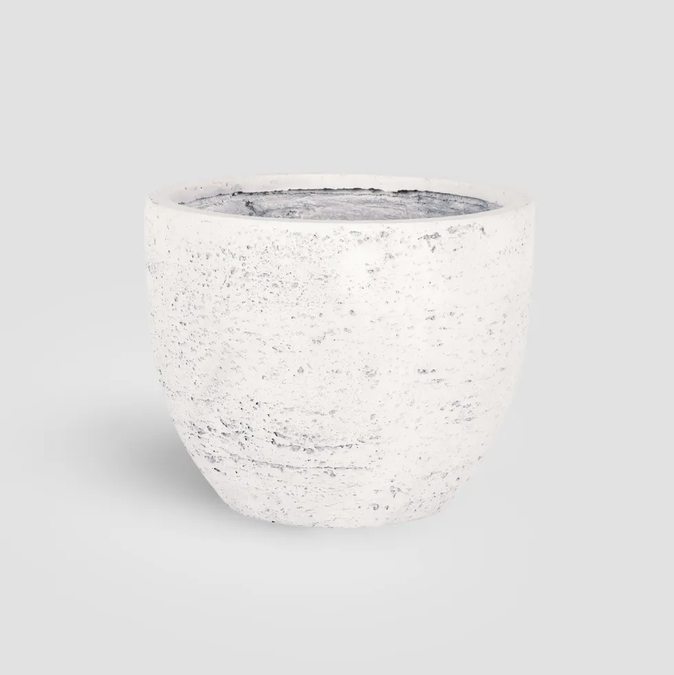 Maceta Discom Travertino blanca (Campana)