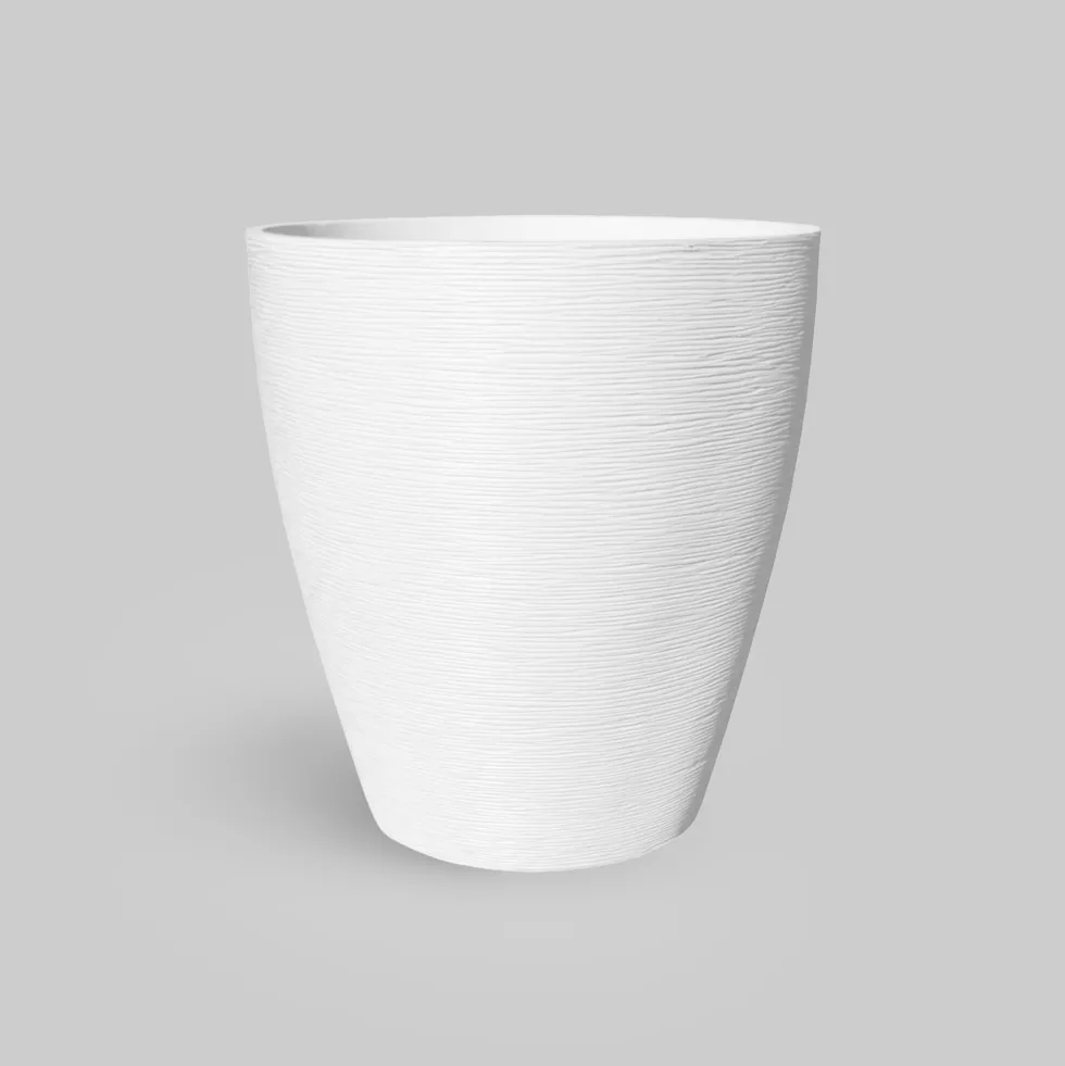 Maceta Framusa de gres Melva blanca (Campana)