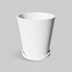 Maceta Framusa de gres Style blanca (Cónico)