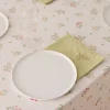 Mantel de algodón efecto lino con estampado de flores Florgu
