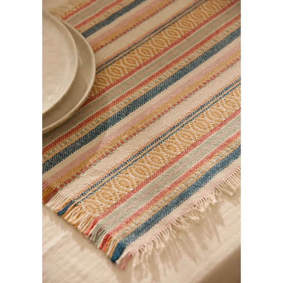 Mantel individual jacquard de algodón Vedra