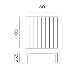 Mesa de centro para jardín Nardi MAXIMO basalto