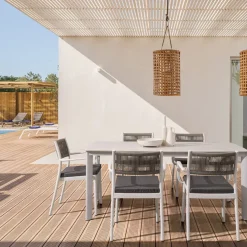 Mesa de comedor exterior Bizzotto ALCORA blanco extensible
