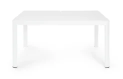 Mesa de comedor exterior Bizzotto KIPLIN cuadrada/rectangular blanca extensible
