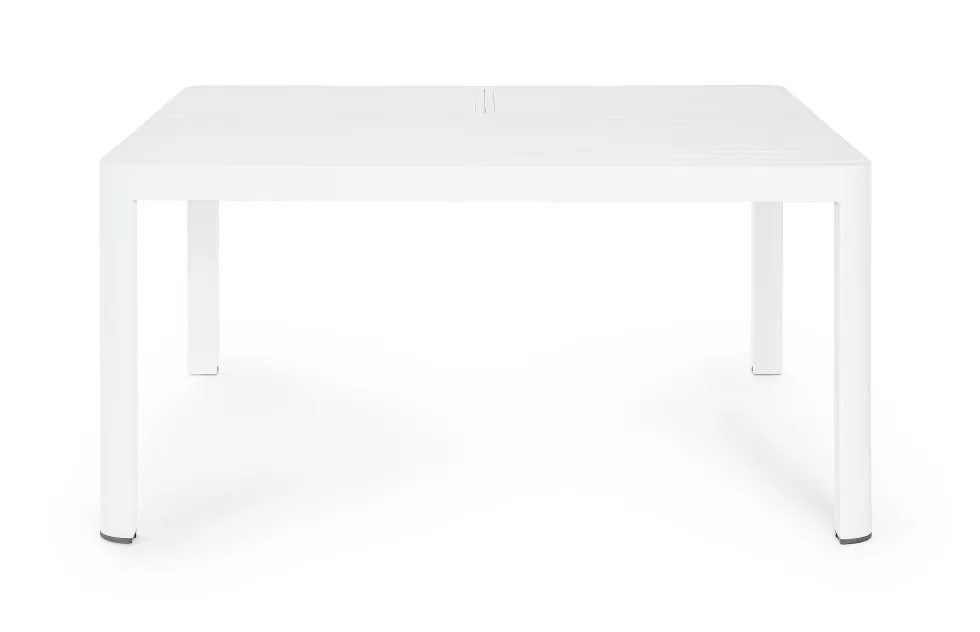 Mesa de comedor exterior Bizzotto KIPLIN cuadrada/rectangular blanca extensible