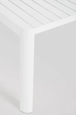 Mesa de comedor exterior Bizzotto KIPLIN cuadrada/rectangular blanca extensible