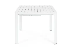 Mesa de comedor exterior Bizzotto KIPLIN cuadrada/rectangular blanca extensible