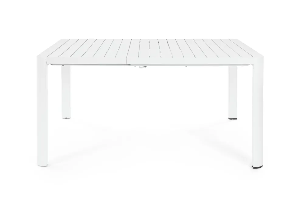 Mesa de comedor exterior Bizzotto KIPLIN cuadrada/rectangular blanca extensible